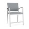 Lesro Newport Wide Hip Chair Metal Frame, Silver, RS Fog Upholstery NP1261 - alternate 1